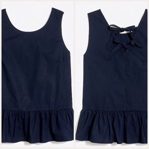 Bow-back peplum tank top